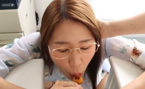 【夏来唯】超ハイレグでセクハラ＆団子フェラされる挑発ショット